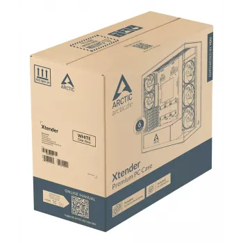 ARCTIC Xtender VG (λευκό) Premium E-ATX Κουτί PC με κάθετη τοποθέτηση GPU