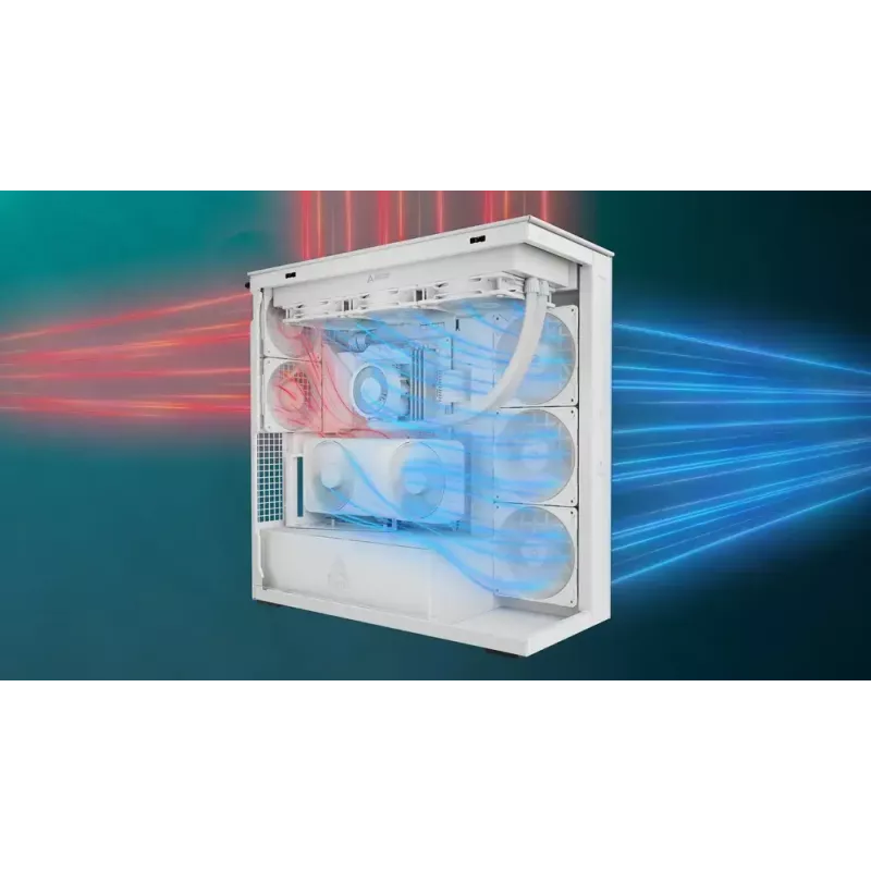 ARCTIC Xtender VG (λευκό) Premium E-ATX Κουτί PC με κάθετη τοποθέτηση GPU