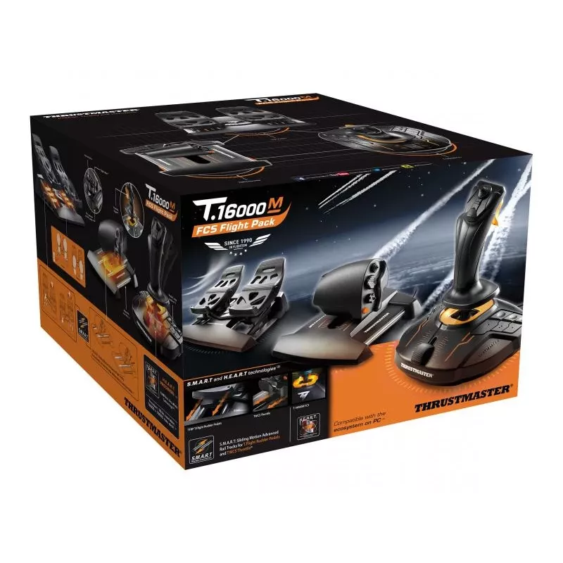 Thrustmaster T-16000M FCS Flight Pack Μαύρο USB Joystick Αναλογικό / Ψηφιακό MAC, PC