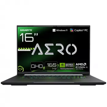 GIGABYTE AERO X16 2WHA3DEC65AP gaming φορητός υπολογιστής, AMD Ryzen AI 9 HX 370, 40,6 cm (16 ιντσών) WQXGA 2560 x 1600 IPS 165 Hz, 32 GB DDR5, 2 TB SSD, NVIDIA GeForce RTX 5070 8 GB, Wi-Fi 6E (802.11ax), Windows 11 Pro, γκρι