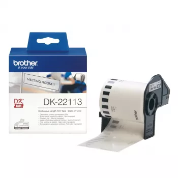 Brother Clear Continuous Film Tape, μαύρο σε διαφανές, DK, διαφανές, άμεση θερμική, Κίνα, 5 έτη