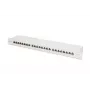 Patch panel DIGITUS DN-91624S-EA 19 ιντσών, CAT6A κατηγορίας EA, θωρακισμένο, 24 θυρών RJ45, LSA, 1U, ανοιχτό γκρι RAL 7035