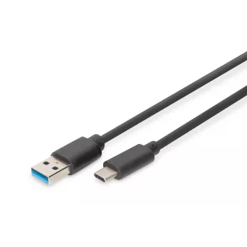 DIGITUS καλώδιο σύνδεσης USB Type-C, Type C σε A M/M, 1m SuperSpeed μαύρο