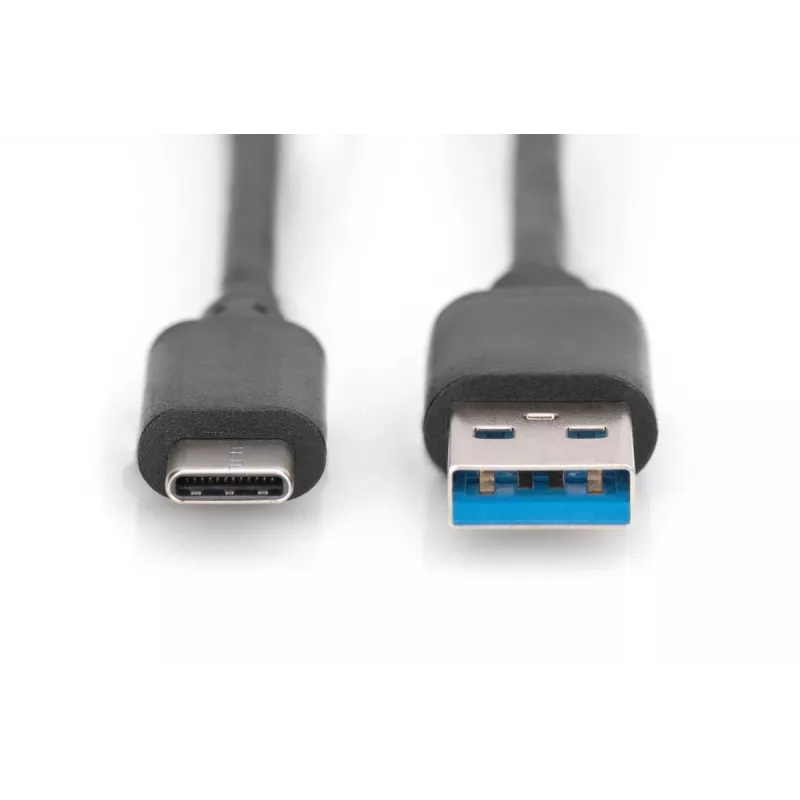 DIGITUS καλώδιο σύνδεσης USB Type-C, Type C σε A M/M, 1m SuperSpeed μαύρο