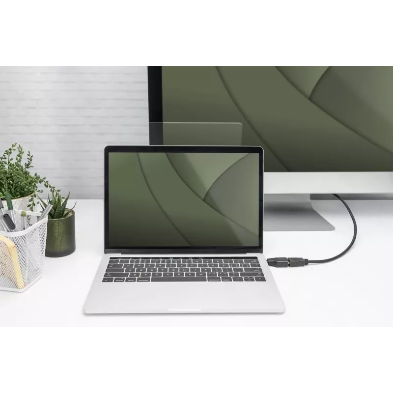 Digitus προσαρμογέας USB 4K USB-C σε HDMI-A μαύρο αλουμίνιο