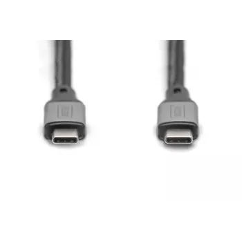 DIGITUS καλώδιο σύνδεσης USB 4, TypeC σε TypeC, κουτί αλουμινίου, PP πλέγμα, 8K@60Hz, PD3.0, 40 Gbit/s, 1m, μαύρο