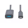 DIGITUS ενεργό καλώδιο επέκτασης USB-C – 10G USB 3.2 Gen2 USB-C – USB-A (M/F) – 5 m