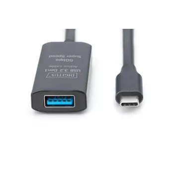 DIGITUS Ενεργό καλώδιο επέκτασης USB-C – 5G USB 3.2 Gen1 USB-C – USB-A (M/F) – 5 m