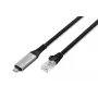 DIGITUS Καλώδιο USB-C 3.2 Gen1 - RJ45 Ethernet - CAT6a S/FTP μαύρο - 3 m