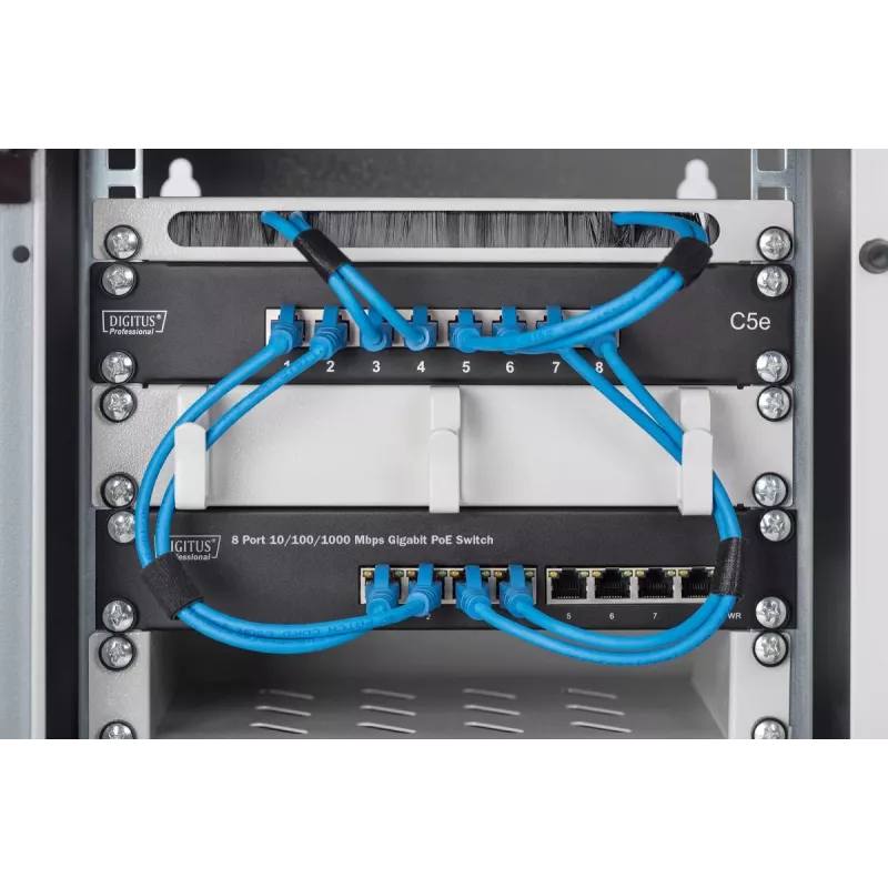 DIGITUS Switch Gigabit PoE 8 θυρών 10 ιντσών 8x10/100/1000Mbps RJ45 PoE 96W