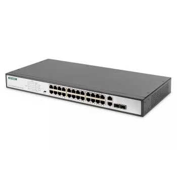DIGITUS Switch Fast Ethernet PoE 24 θυρών 2G Combo TP/SFP 390W
