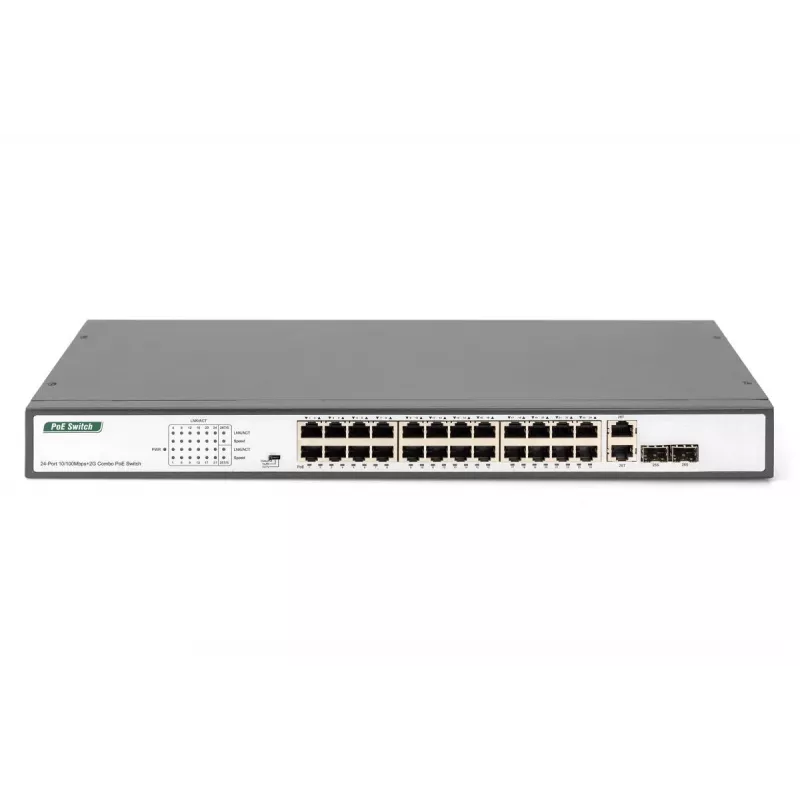 DIGITUS Switch Fast Ethernet PoE 24 θυρών 2G Combo TP/SFP 390W