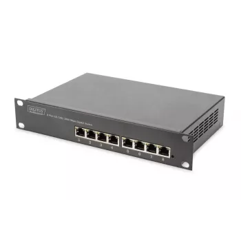 DIGITUS Switch Gigabit Ethernet 8 θυρών 10 ιντσών 8x10/100/1000Mbps RJ45