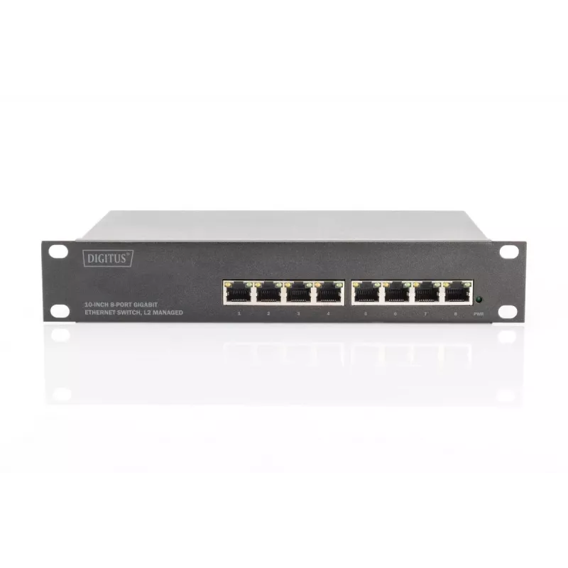 DIGITUS L2 Managed Switch Gigabit Ethernet 8 θυρών, 10 ιντσών