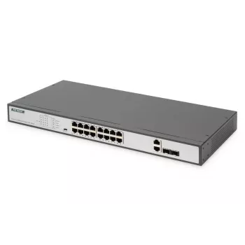 DIGITUS Switch Fast Ethernet PoE 16 θυρών PoE + 2 Combo. Προϋπολογισμός PoE 250 W