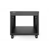 DIGITUS 8U AVS-Rack 420x507x460mm οπές με σπείρωμα ροδάκια μαύρο