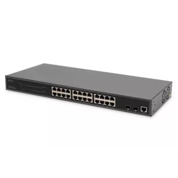 DIGITUS Switch Gigabit Ethernet με PoE Injector 24 θυρών L2 Managed 2 SFP Upload