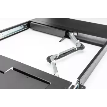 DIGITUS Modular Κονσόλα HD LCD TFT με KVM 1 θύρας, RAL 9005 μαύρο - πληκτρολόγιο GE