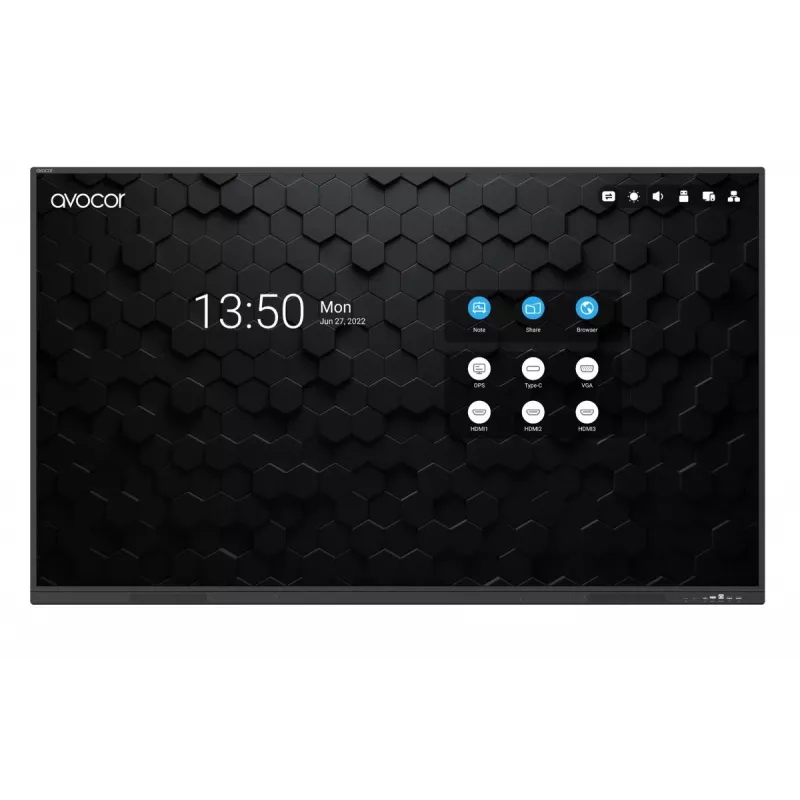 AVOCOR Avs-8610 86in 4k Glass LED Διαδραστική οθόνη