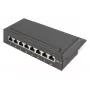 DIGITUS Patch Panel CAT6 8-Port θωρακισμένο Μαύρο