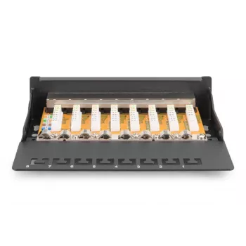 DIGITUS Patch Panel CAT6 8-Port θωρακισμένο Μαύρο