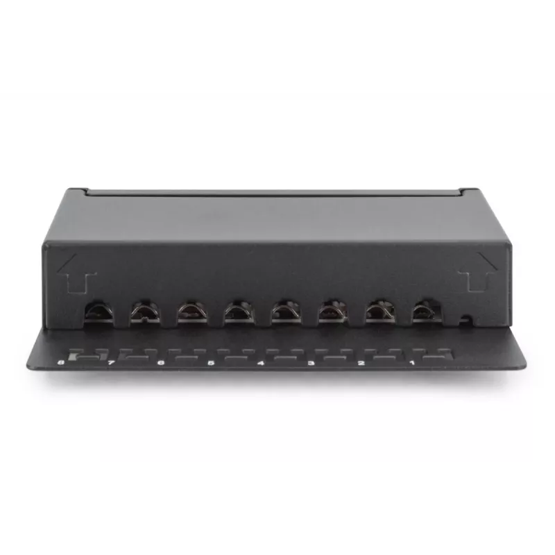 DIGITUS Patch Panel CAT6 8-Port θωρακισμένο Μαύρο