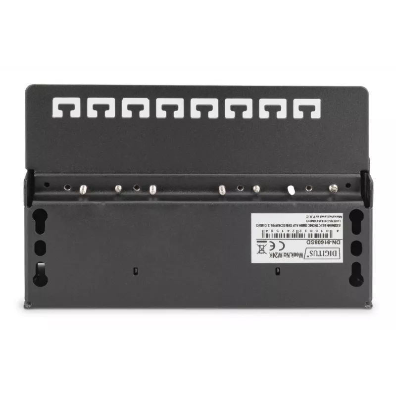 DIGITUS Patch Panel CAT6 8-Port θωρακισμένο Μαύρο