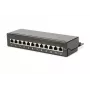 Patch Panel Digitus Desktop CAT 6A Κλάση EA θωρακισμένο Μαύρο