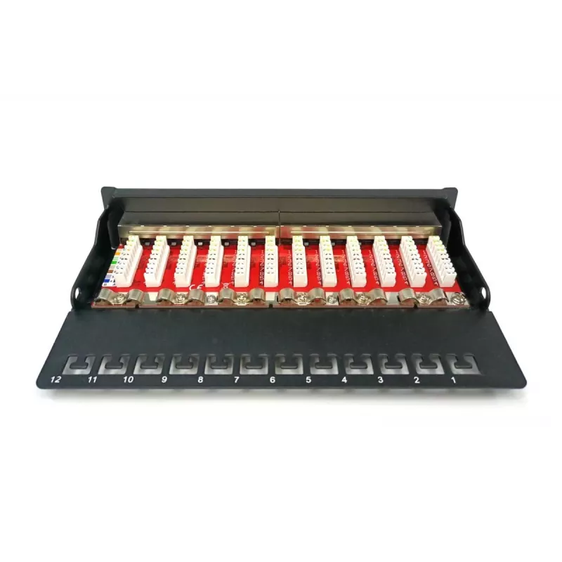 Patch Panel Digitus Desktop CAT 6A Κλάση EA θωρακισμένο Μαύρο