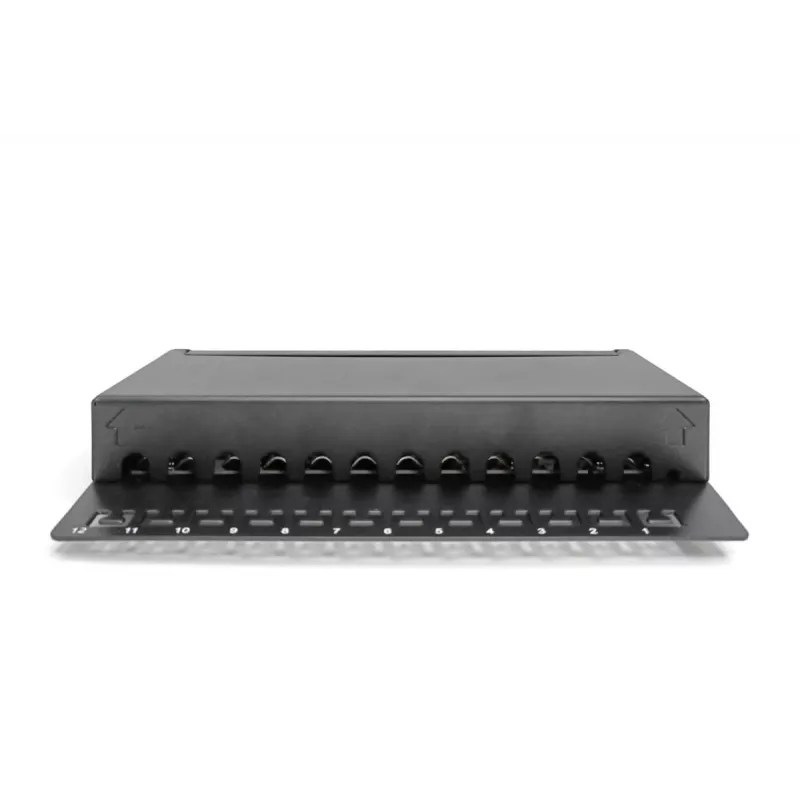 Patch Panel Digitus Desktop CAT 6A Κλάση EA θωρακισμένο Μαύρο
