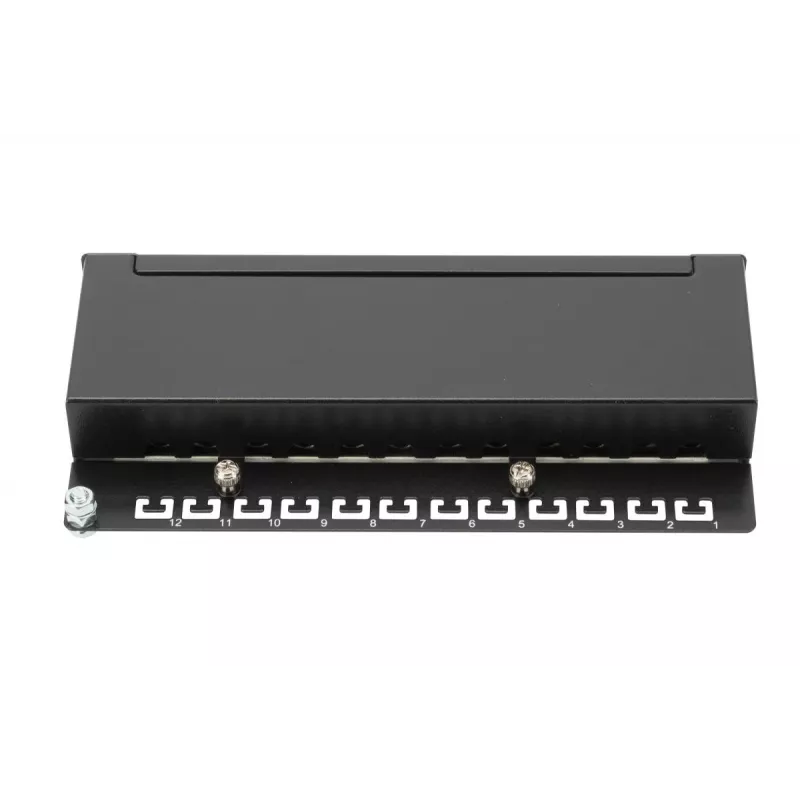 Patch Panel Digitus Desktop CAT 6A Κλάση EA θωρακισμένο Μαύρο