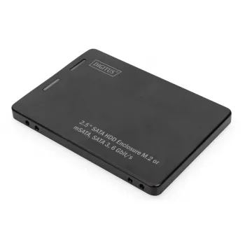 DIGITUS Θήκη HDD 2,5 inch SATA – M.2 ή mSATA SATA 3 6 Gbit/s, ταχύτητα εγγραφής έως 520 MB/s