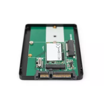 DIGITUS Θήκη HDD 2,5 inch SATA – M.2 ή mSATA SATA 3 6 Gbit/s, ταχύτητα εγγραφής έως 520 MB/s