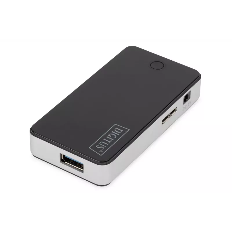 DIGITUS Hub USB 4-Port USB 3.0 Εξωτερικό Μαύρο Γυαλιστερό