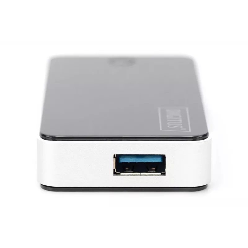 DIGITUS Hub USB 4-Port USB 3.0 Εξωτερικό Μαύρο Γυαλιστερό