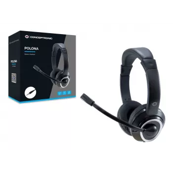 Conceptronic POLONA02B Ακουστικά/Headset Ενσύρματα Headband Gaming Μαύρο