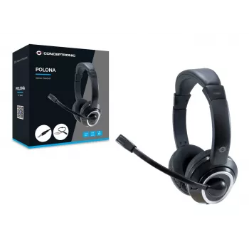 Conceptronic POLONA02BA Ακουστικά/Headset Ενσύρματα Headband Gaming Μαύρο