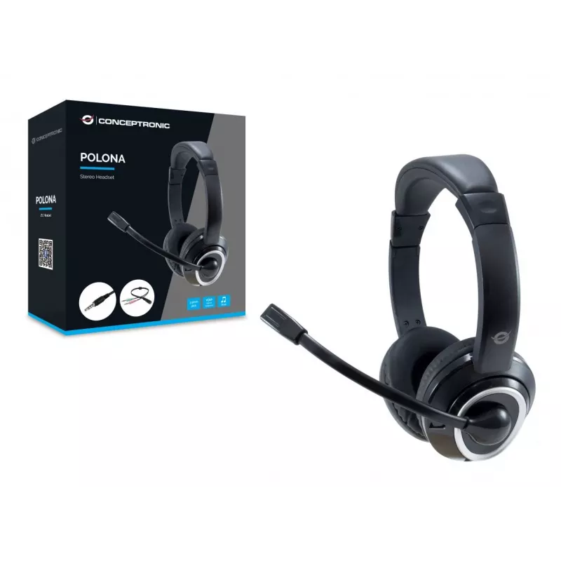 Conceptronic POLONA02BA Ακουστικά/Headset Ενσύρματα Headband Gaming Μαύρο