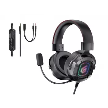 Conceptronic ATHAN Ακουστικά gaming Stereo Sound, Ενσύρματα, 20 - 20000 Hz, Gaming, 477 g, Headset, Μαύρο