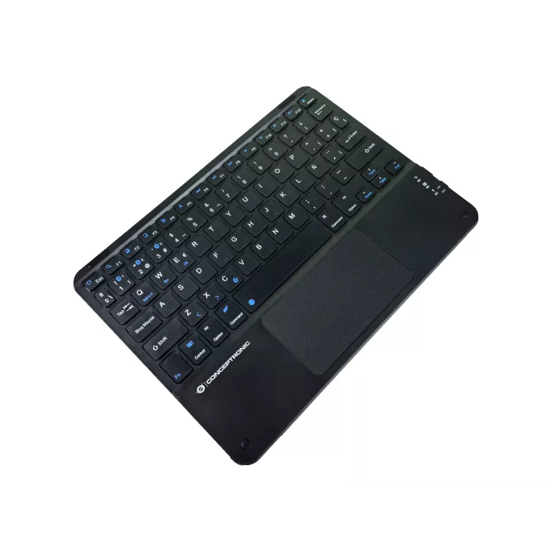 Conceptronic TOBIN01BES Πληκτρολόγιο Bluetooth με Touchpad 10 ιντσών, QWERTY Ισπανικό