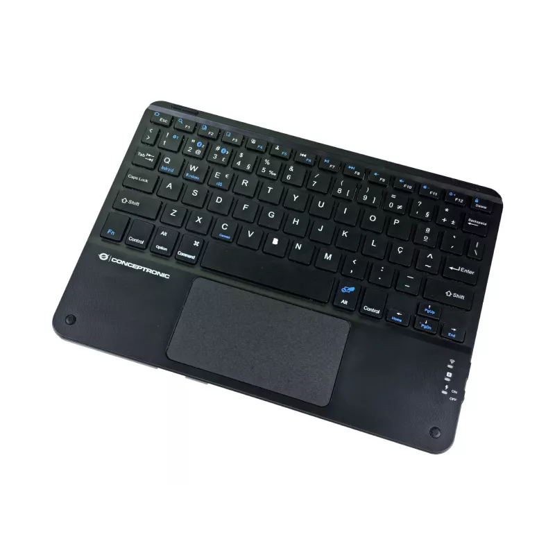 Conceptronic TOBIN01BPT Πληκτρολόγιο Bluetooth με Touchpad 10 ιντσών, QWERTY Πορτογαλικό