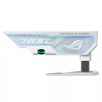Βάση κάρτας γραφικών ASUS ROG Herculx Universal λευκό – μήκος 0,5 m, υποστηρίζει 1 GPU, πολύχρωμος φωτισμός