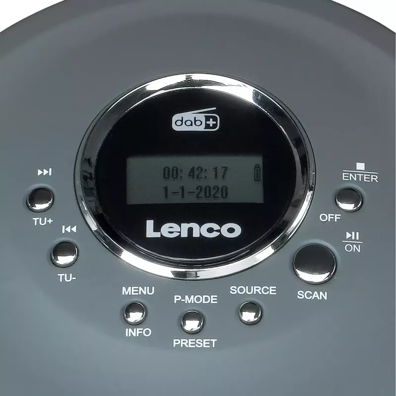 Προσωπικό CD player Lenco CD-400GY Ανθρακί Υποστήριξη MP3 Αντοχή στους κραδασμούς 40s