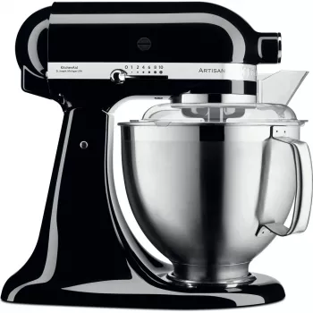 KitchenAid Επεξεργαστής τροφίμων Artisan 5KSM185PS — Μπολ από ανοξείδωτο χάλυβα 4,8 L, 300 W, 10 ταχύτητες, Μαύρο