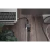 DIGITUS Προσαρμογέας USB-C - mini DP + VGA, 20 cm 4K/30Hz, Ασημί, θήκη αλουμινίου