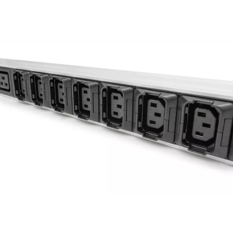 DIGITUS IT BASIC PDU. 3PH. 16A. 24 x C13. 3 x C19 Κάθετη. Καλώδιο 3m. Βύσμα IEC309 3Ph-16A