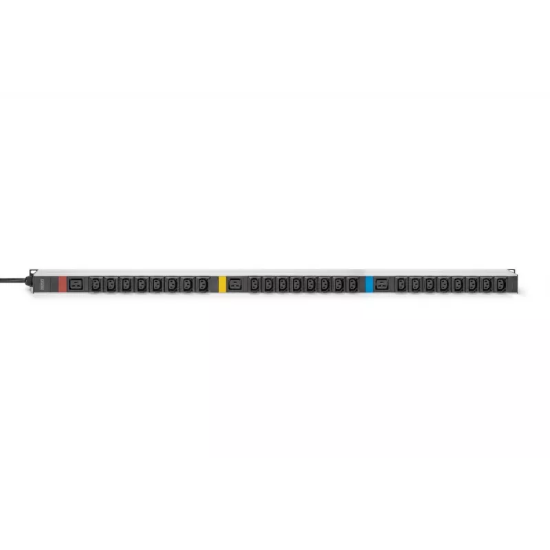 DIGITUS IT BASIC PDU. 3PH. 16A. 24 x C13. 3 x C19 Κάθετη. Καλώδιο 3m. Βύσμα IEC309 3Ph-16A