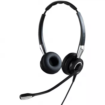 Jabra BIZ 2400 II Duo, Ενσύρματο, Γραφείο/Callcenter, 77 g, Headset, Μαύρο, Ασημί