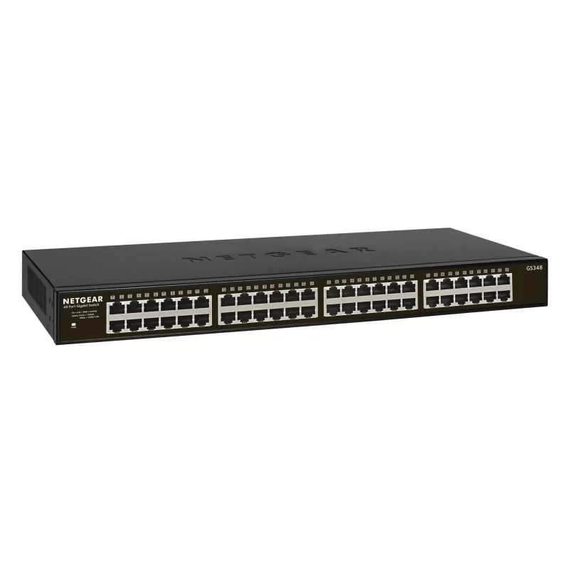 NETGEAR GS348 Unmanaged Gigabit Ethernet (10/100/1000) 1U Μαύρο