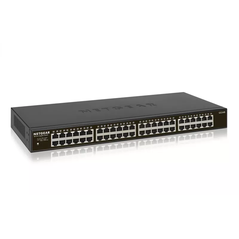 NETGEAR GS348 Unmanaged Gigabit Ethernet (10/100/1000) 1U Μαύρο